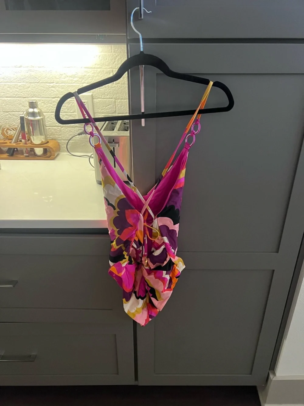 Trina Turk Pink, Purple & Orange Graphic Swimwear - Picture 3 of 4